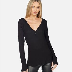 Michael Lauren Black Long Sleeve Top